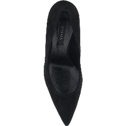 JULIA Black High Heels with Stiletto Pumps in Eco-Suede for Women