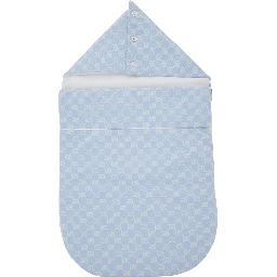Light blue Angel nest with all-over GG motif in cotton for Boy