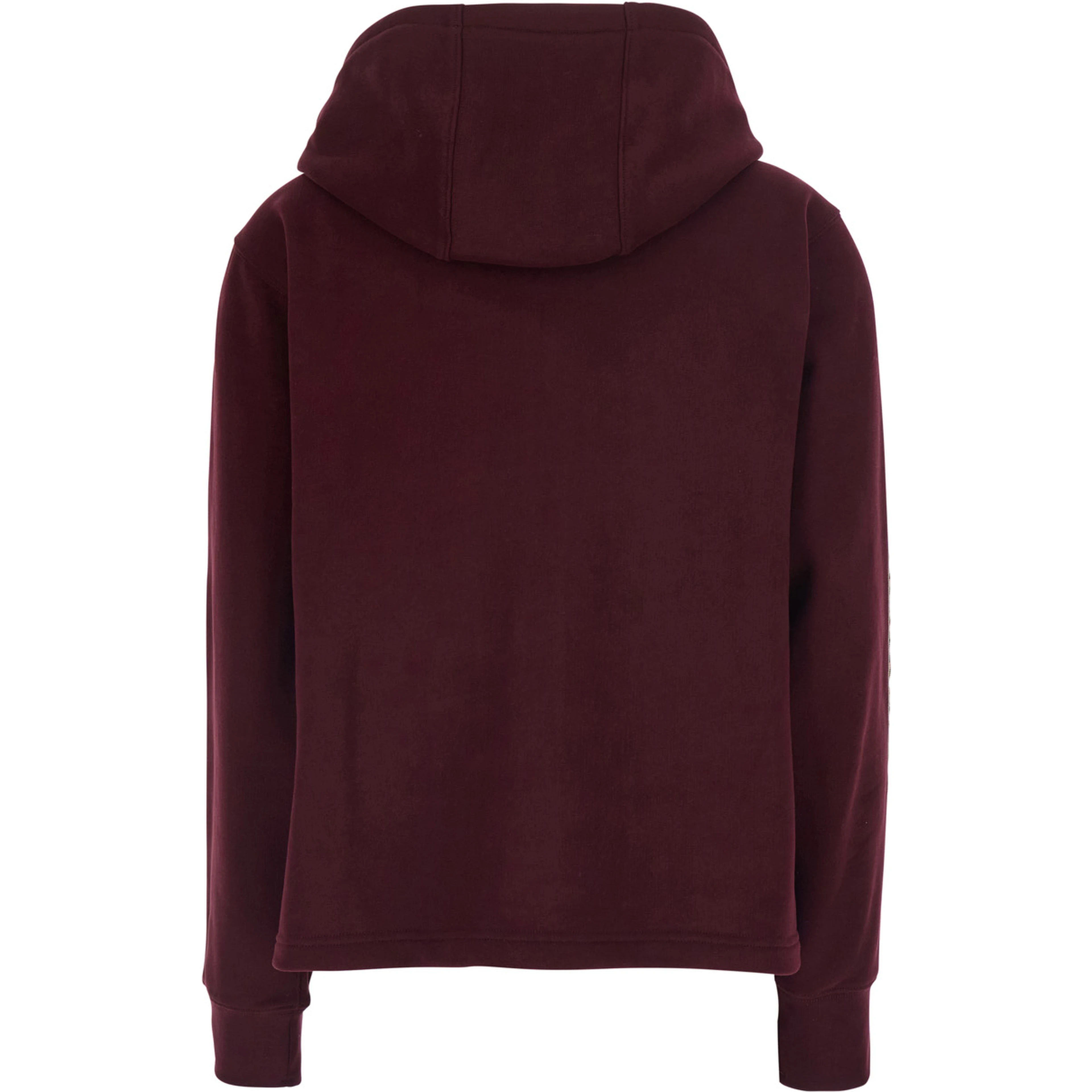Harper Bordeaux sweatshirt with EKD Embroidery on the Front and Check Motif on the Sleeves in Cotton for Women