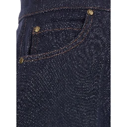 Quatto Blue High-Waisted Jeans with Wide Leg in Denim for Women