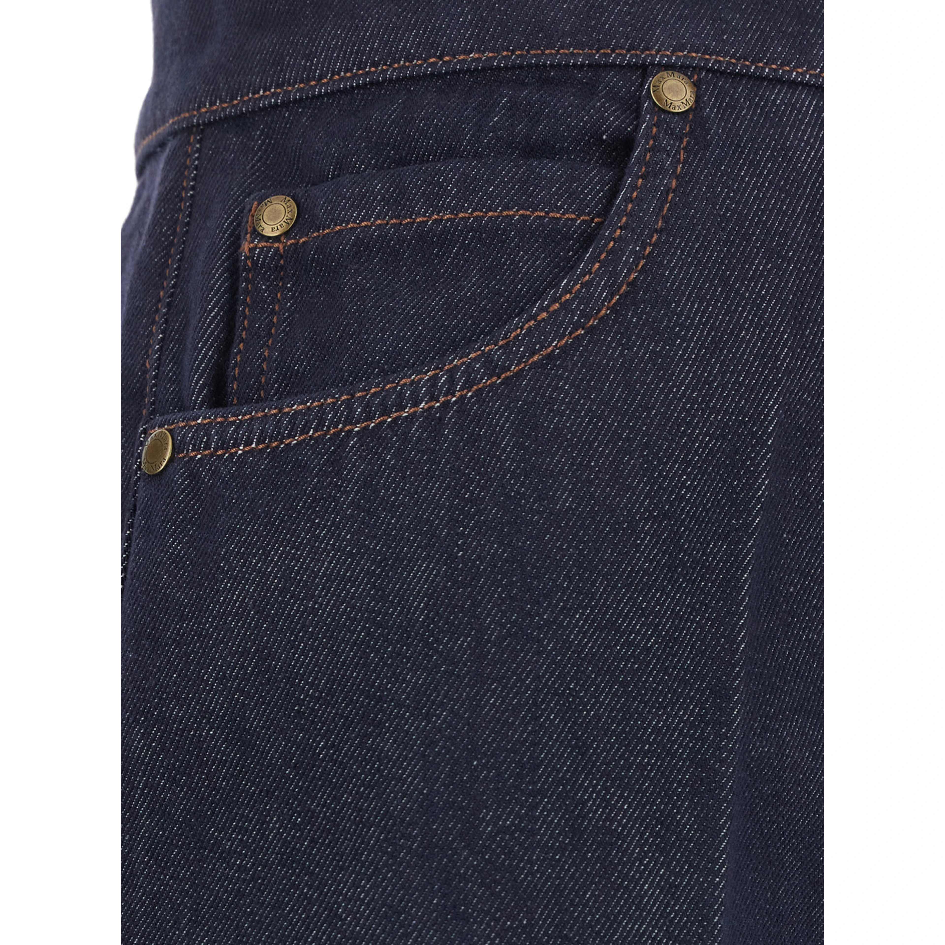 Quatto Blue High-Waisted Jeans with Wide Leg in Denim for Women