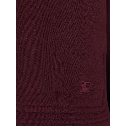 Harper Bordeaux sweatshirt with EKD Embroidery on the Front and Check Motif on the Sleeves in Cotton for Women