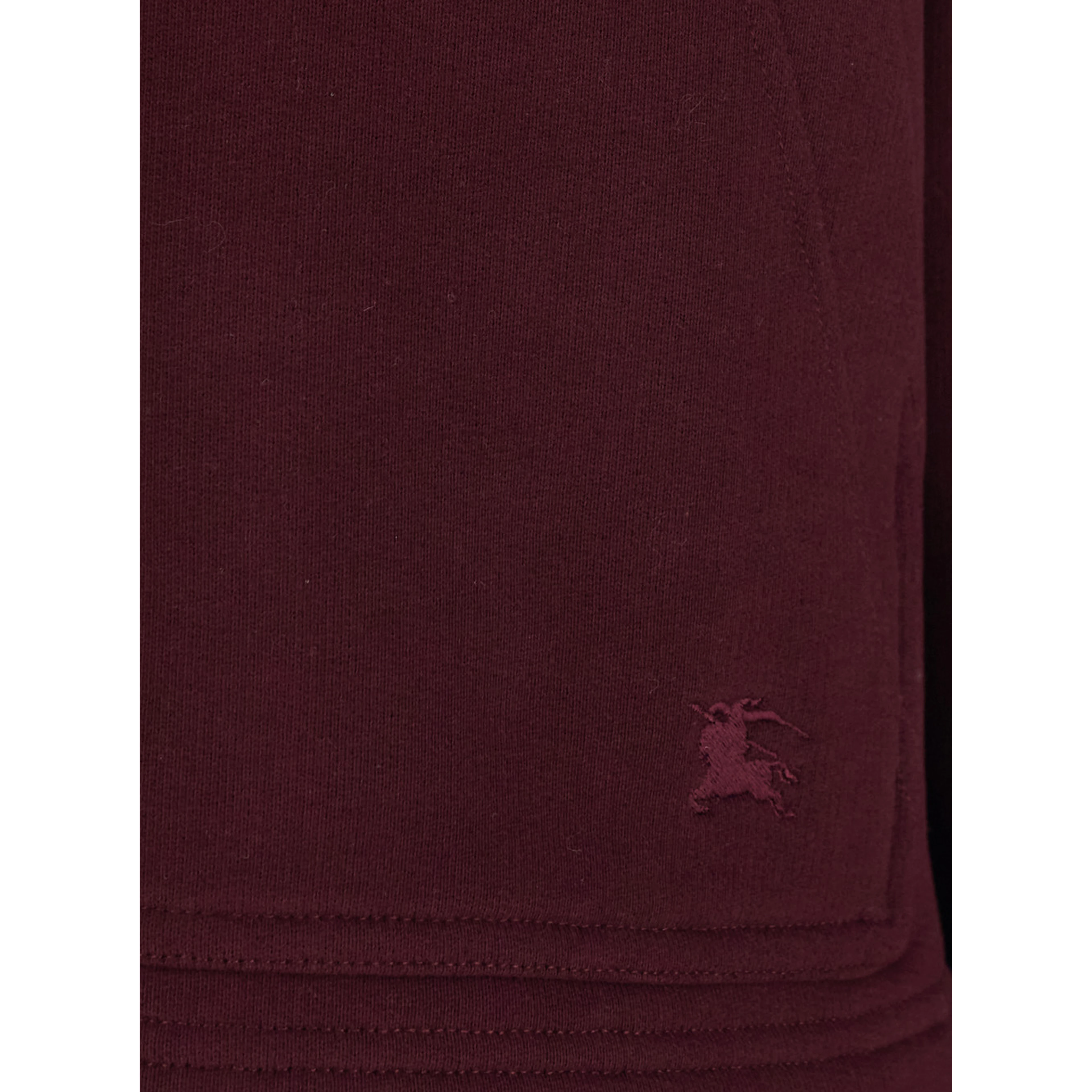 Harper Bordeaux sweatshirt with EKD Embroidery on the Front and Check Motif on the Sleeves in Cotton for Women