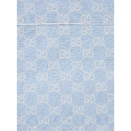 Light blue Angel nest with all-over GG motif in cotton for Boy