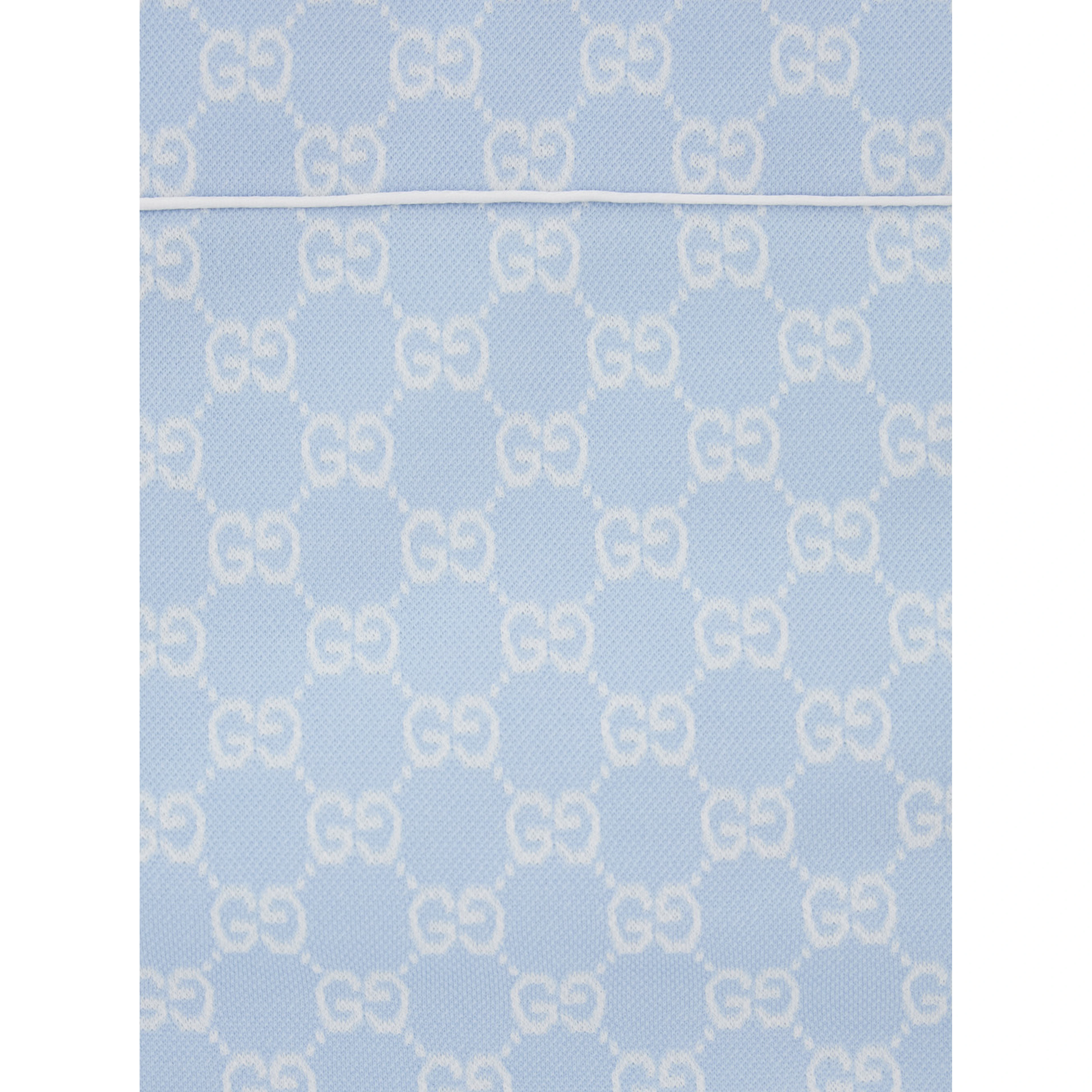 Light blue Angel nest with all-over GG motif in cotton for Boy