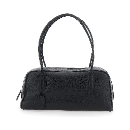 Kate Black Shoulder bag with Two Top Handles in Leather Woman