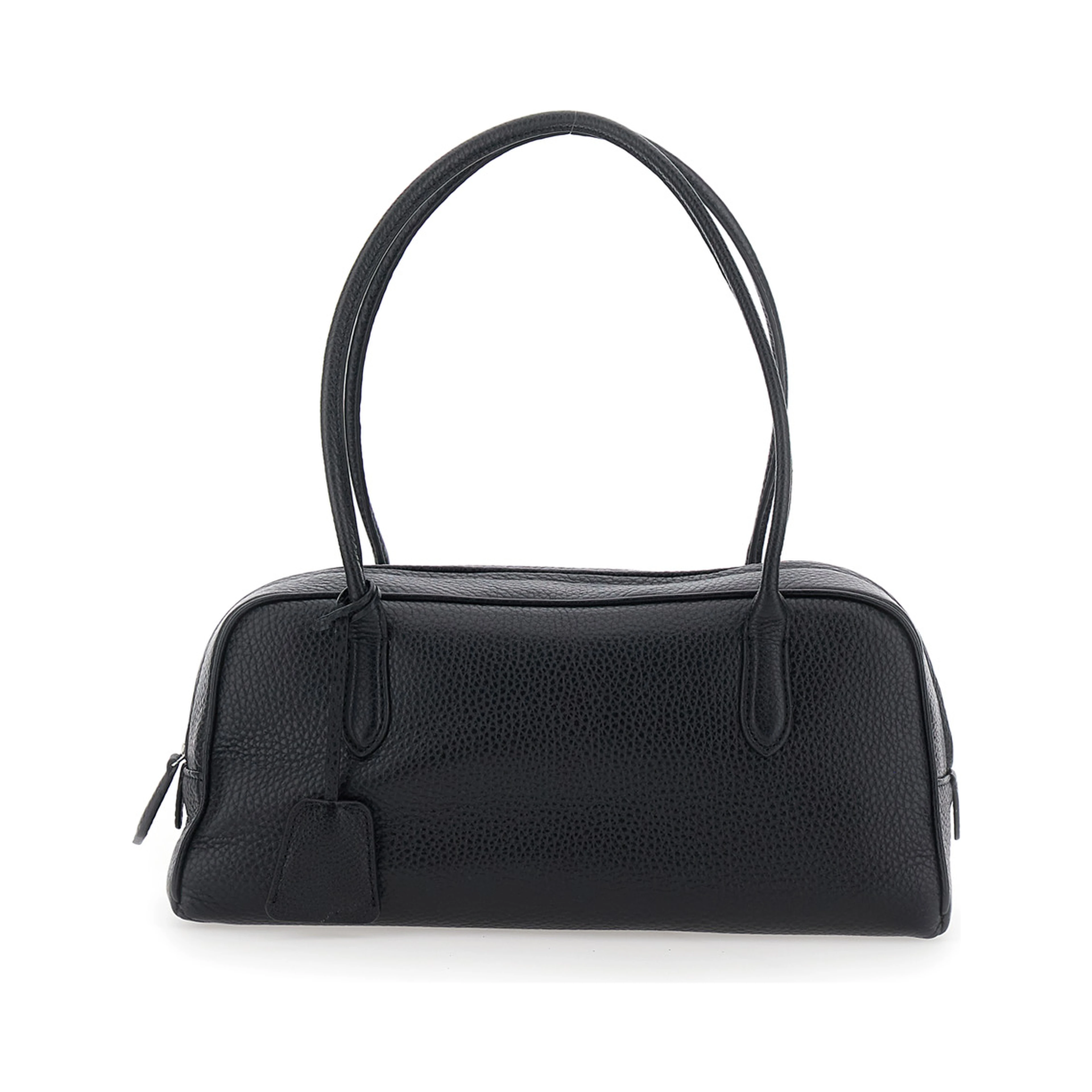 Kate Black Shoulder bag with Two Top Handles in Leather Woman