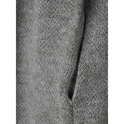 INSIDE OUT ARGYLE ZIP-UP with high collar and long sleeves in acrylic nylon wool and alpaca gray unisex