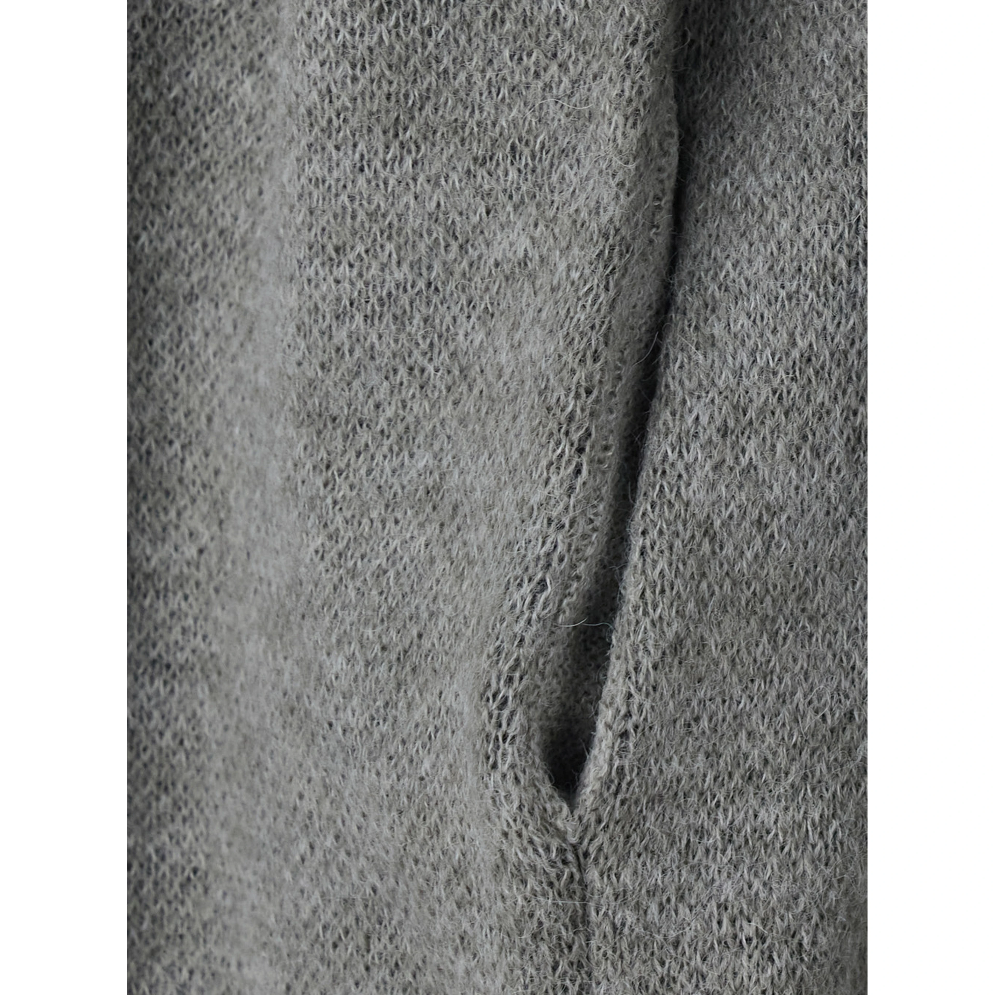 INSIDE OUT ARGYLE ZIP-UP with high collar and long sleeves in acrylic nylon wool and alpaca gray unisex