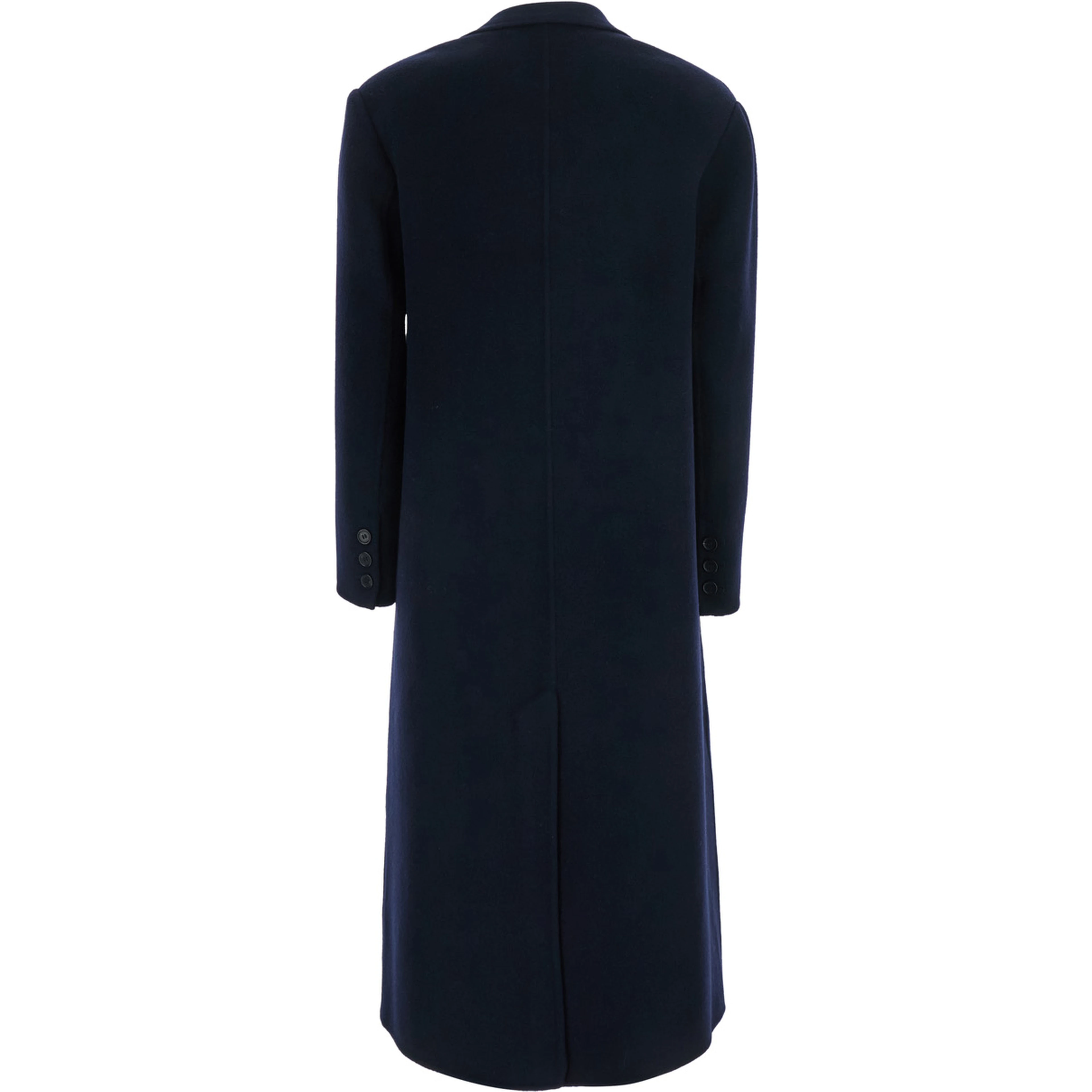 blue Double-breasted coat with Notched revers in wool and cashmere women