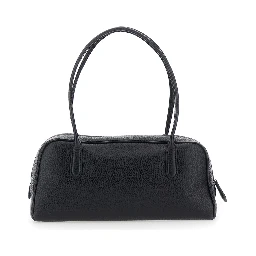 Kate Black Shoulder bag with Two Top Handles in Leather Woman