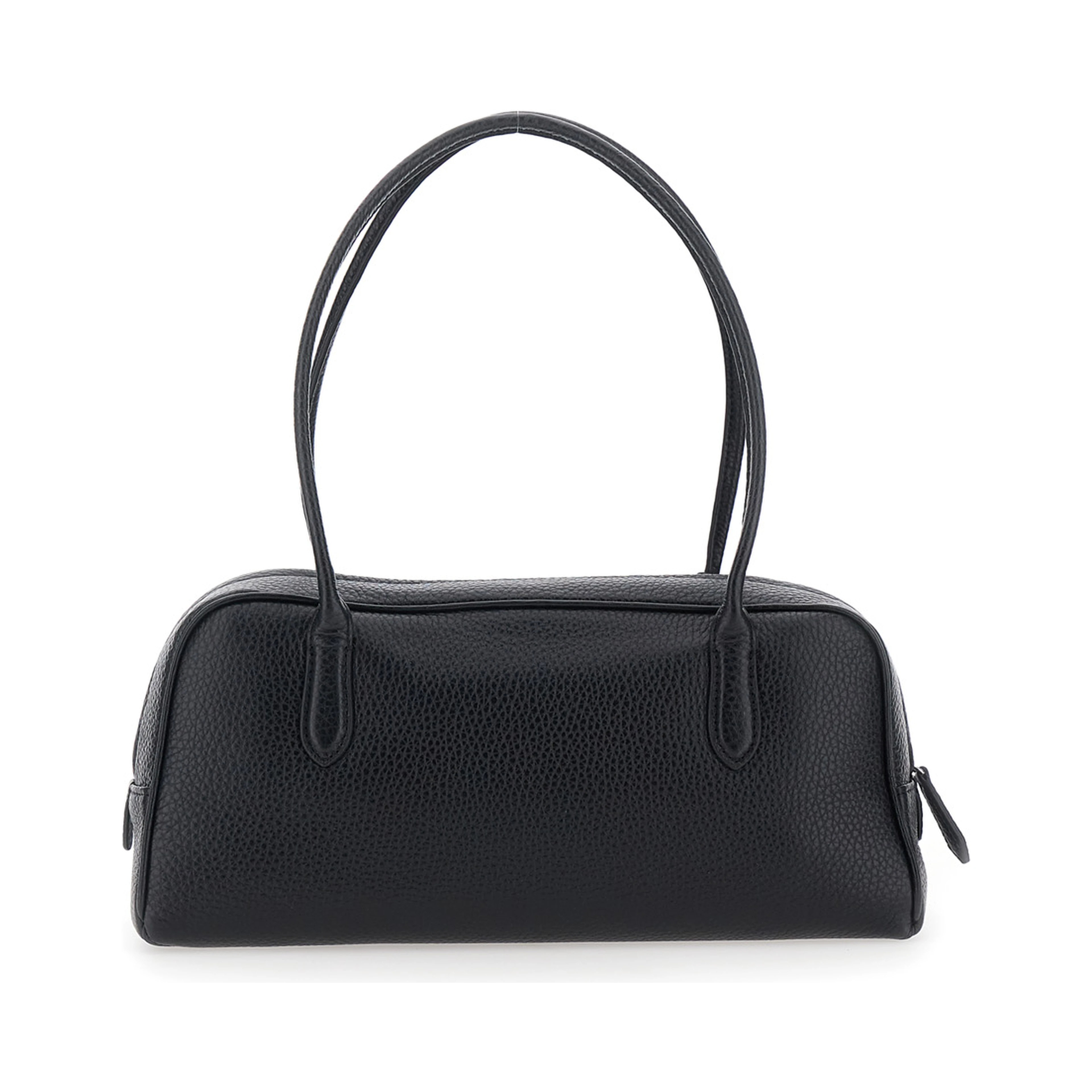 Kate Black Shoulder bag with Two Top Handles in Leather Woman