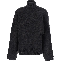 Brushed Mohair Batwing Turtleneck Multicolor