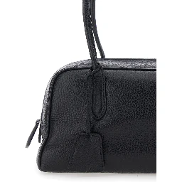 Kate Black Shoulder bag with Two Top Handles in Leather Woman