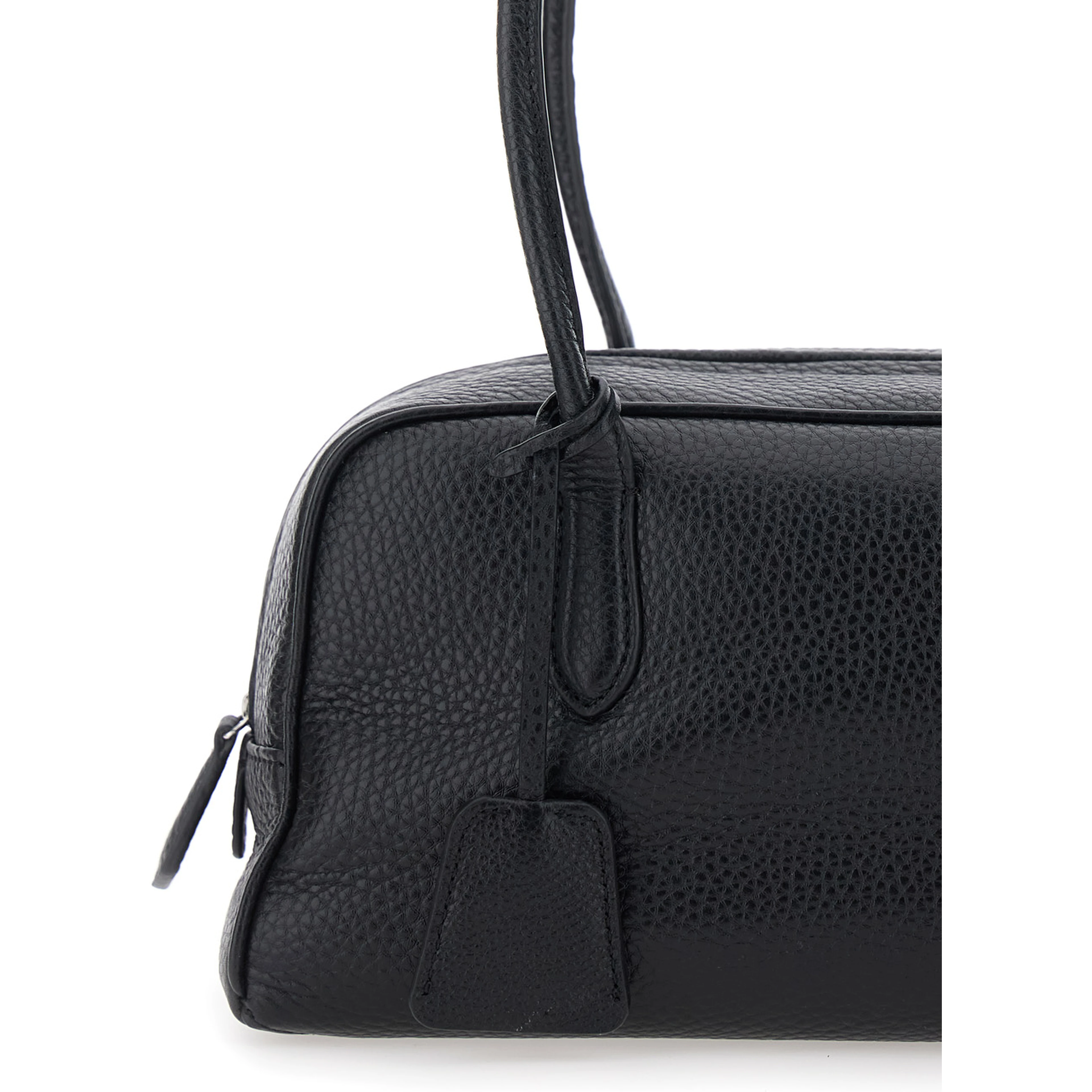 Kate Black Shoulder bag with Two Top Handles in Leather Woman
