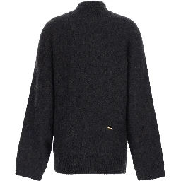 Brushed Mohair Batwing Turtleneck Multicolor