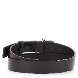 Brown Belt with FF plate in Leather for Men