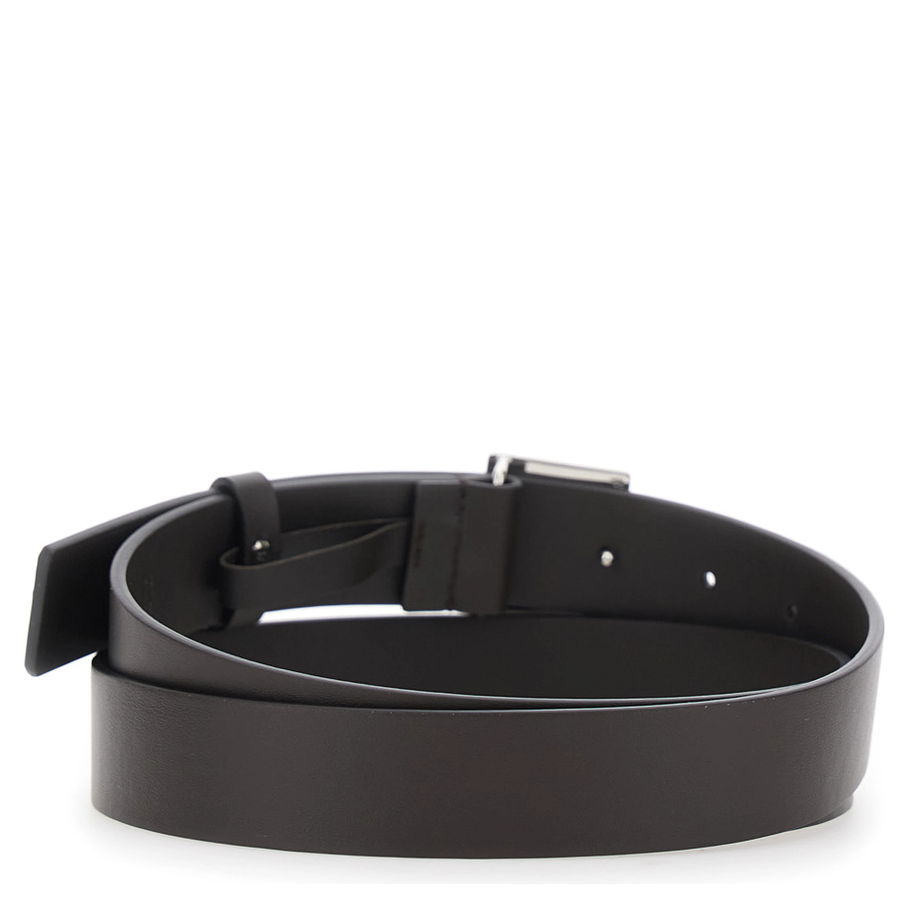 Brown Belt with FF plate in Leather for Men