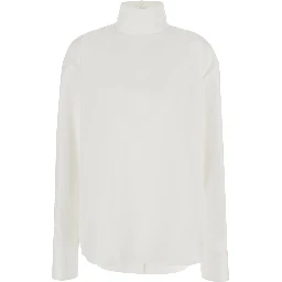 Shirt White BACK TO FRONT with Cotton Plastron Women