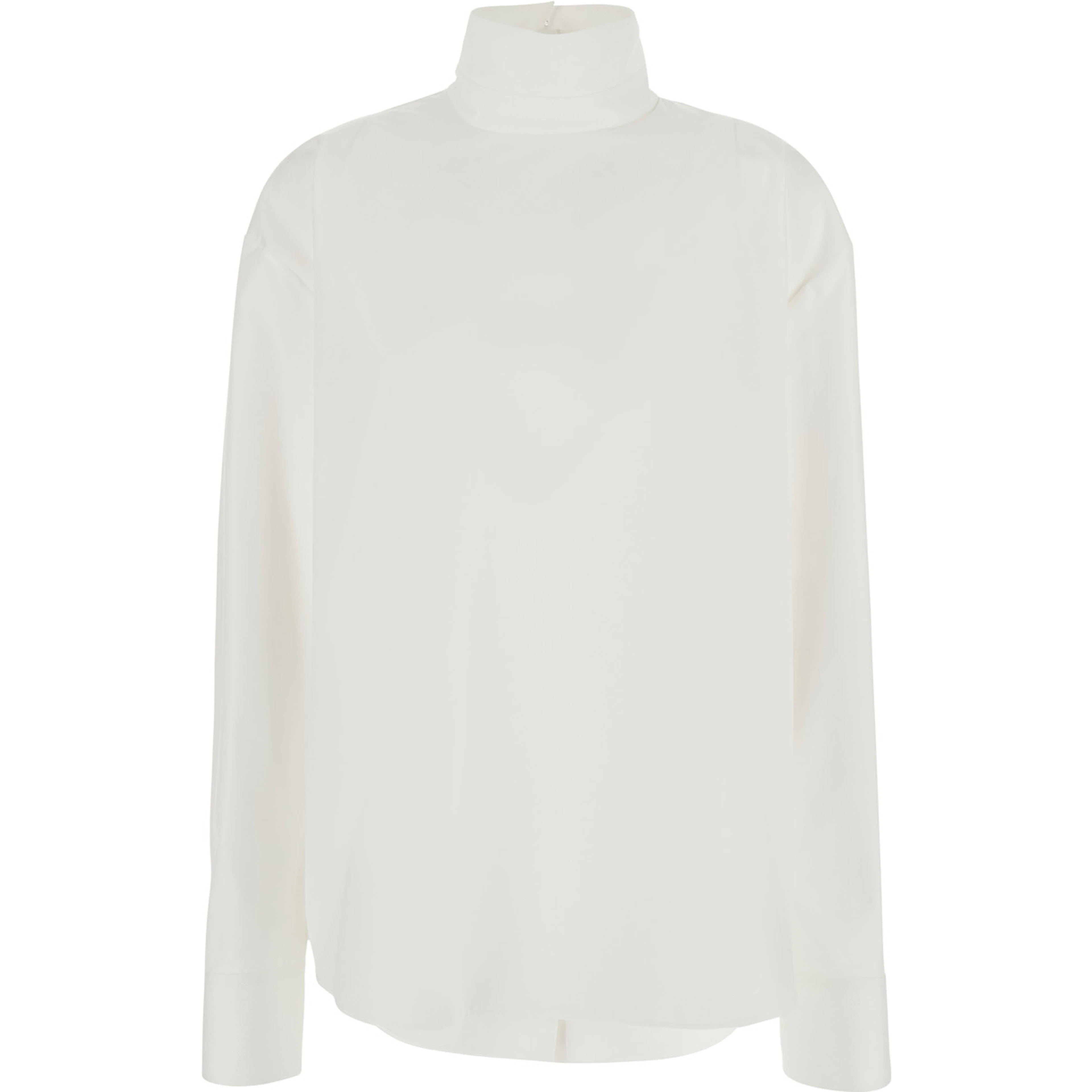 Shirt White BACK TO FRONT with Cotton Plastron Women