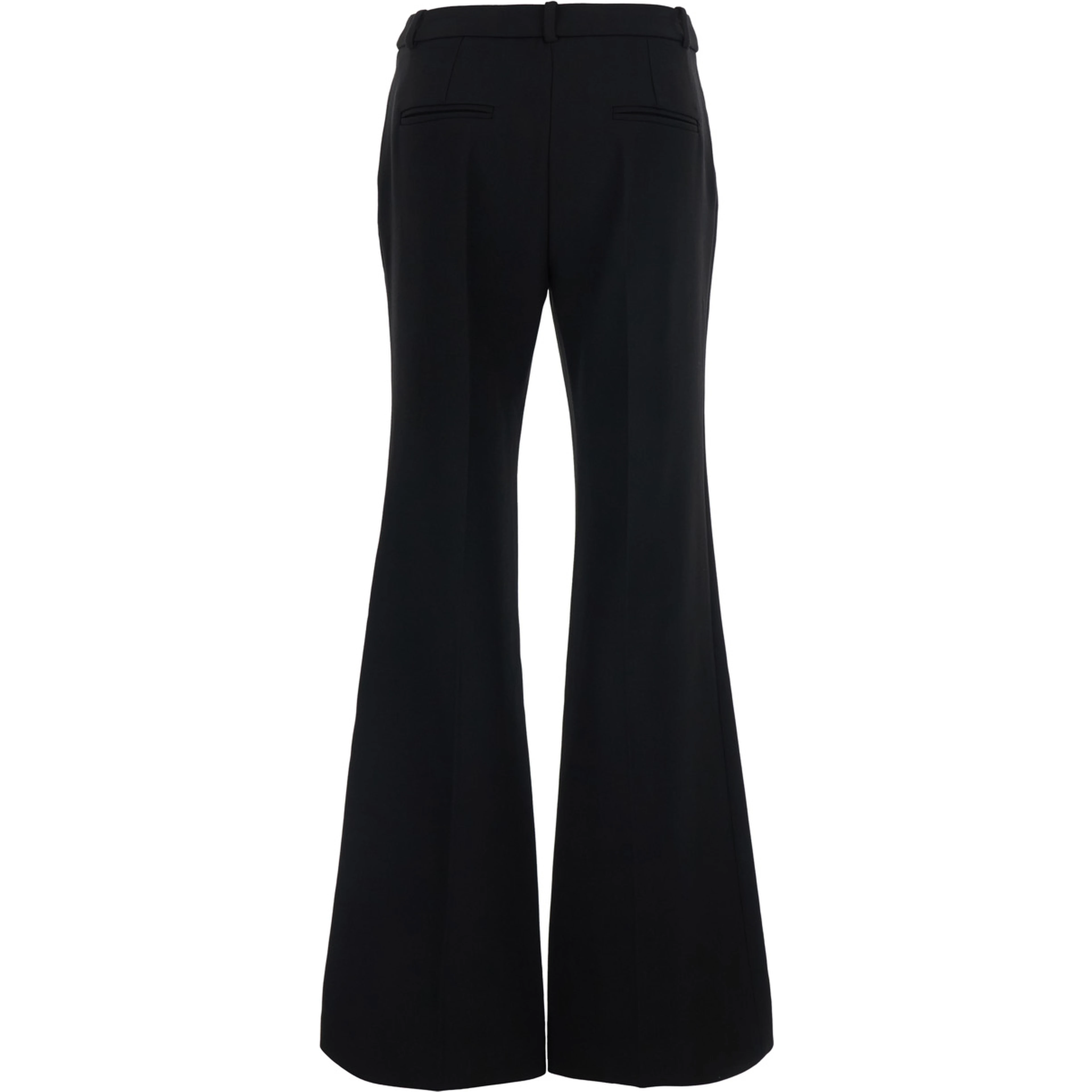 Iman Black Pants with High Waist and Wide Leg in Viscose Blend for Women