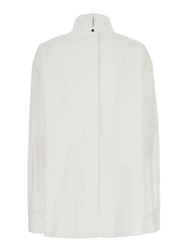 Shirt White BACK TO FRONT with Cotton Plastron Women alternative