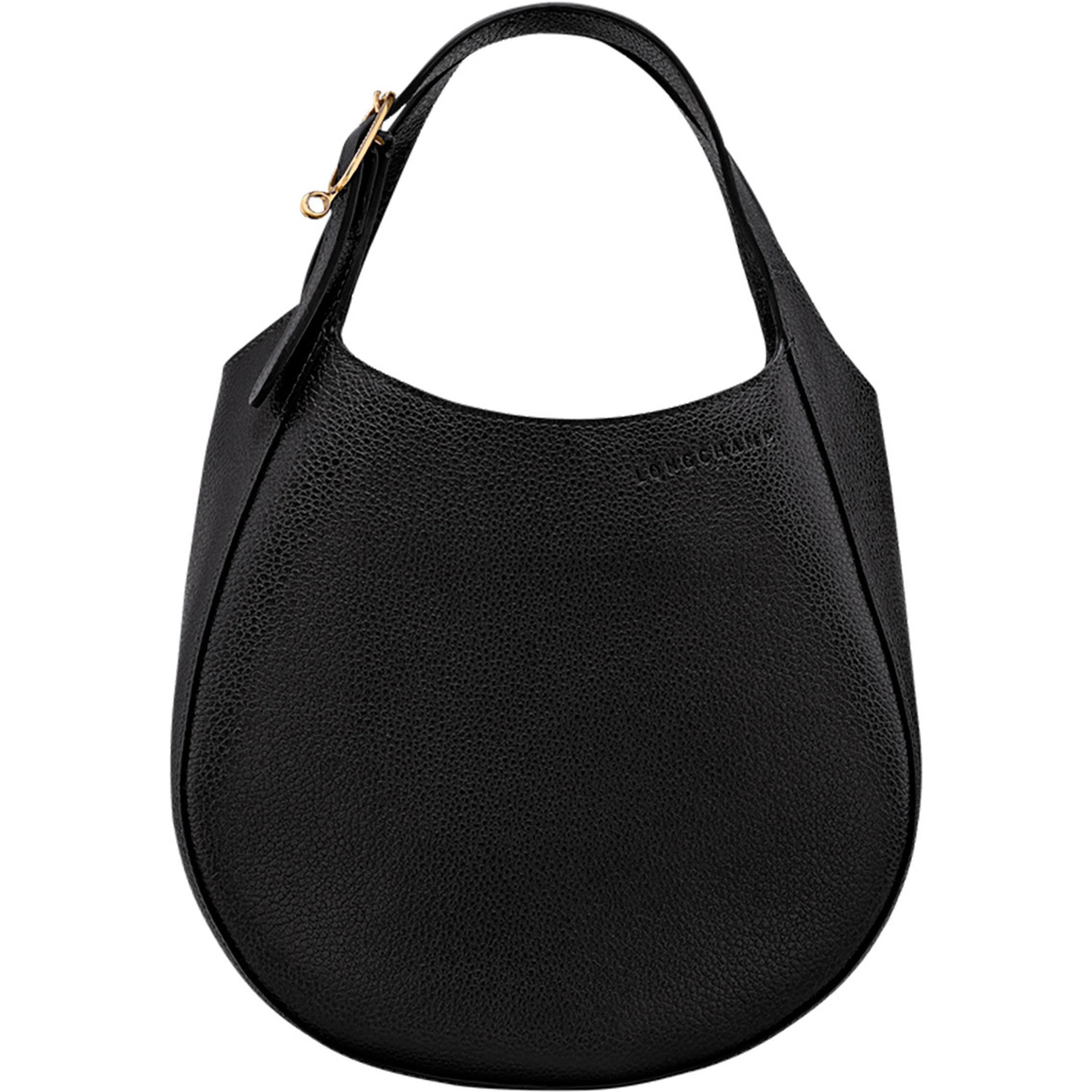 Handbag Le Foulonné with Zip Closure in Black Leather for Women