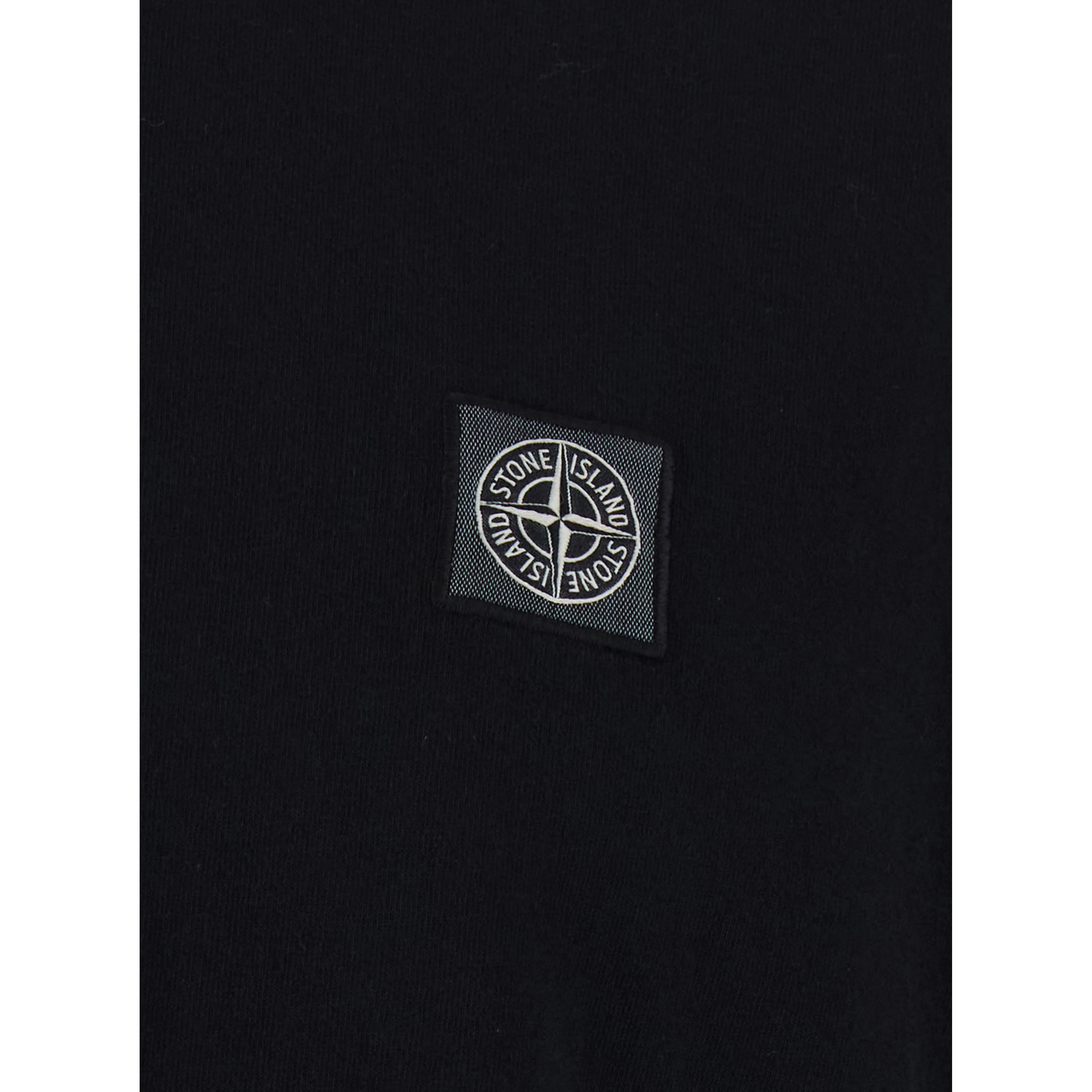 Crew Neck Heavyweight with short sleeves and patch, Tech Fabric, Black, Man