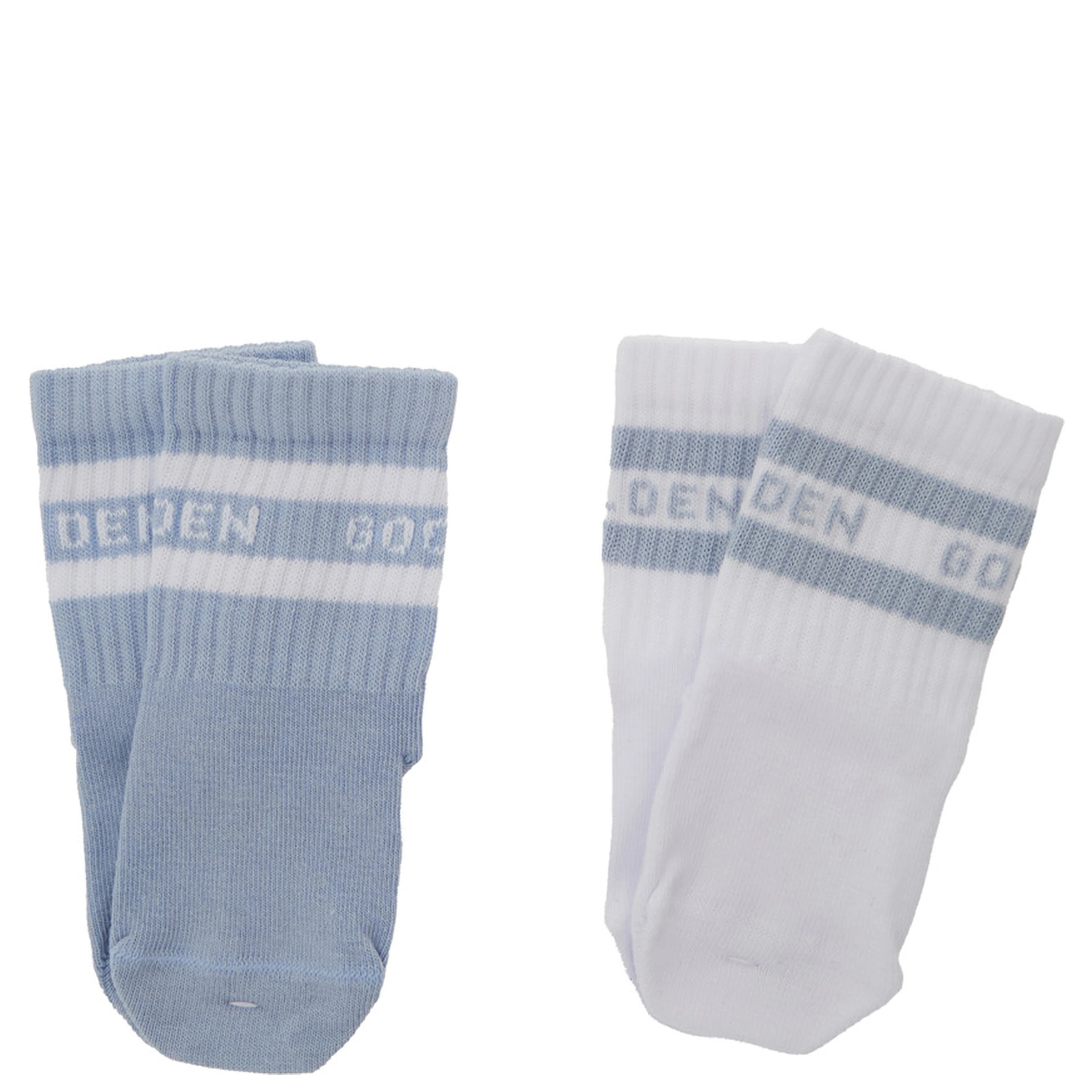 White Sneakers with Star Patch on the Side and Logo Patch on the Tongue in Leather Baby