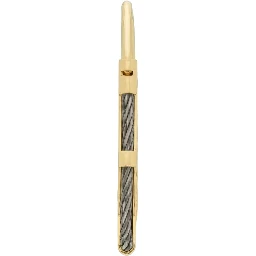 gold colored Keychain with YSL logo design in metal for men