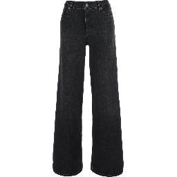 Le Slim Palazzo Black jeans with Wide Leg in Denim for Women