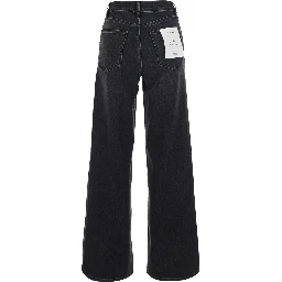 Le Slim Palazzo Black jeans with Wide Leg in Denim for Women