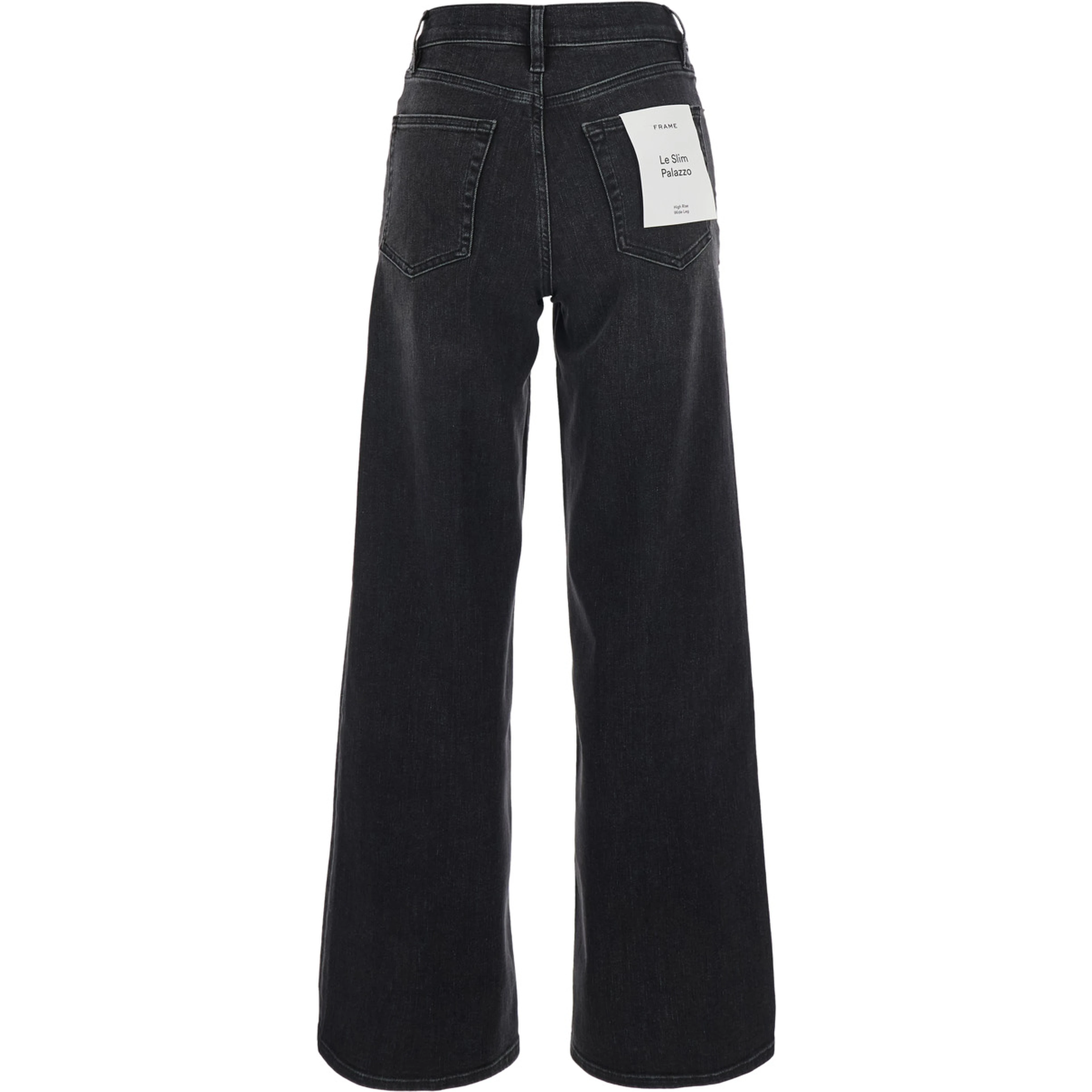 Le Slim Palazzo Black jeans with Wide Leg in Denim for Women