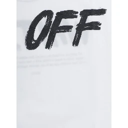 White T-shirt with front and back logo in cotton for Boy