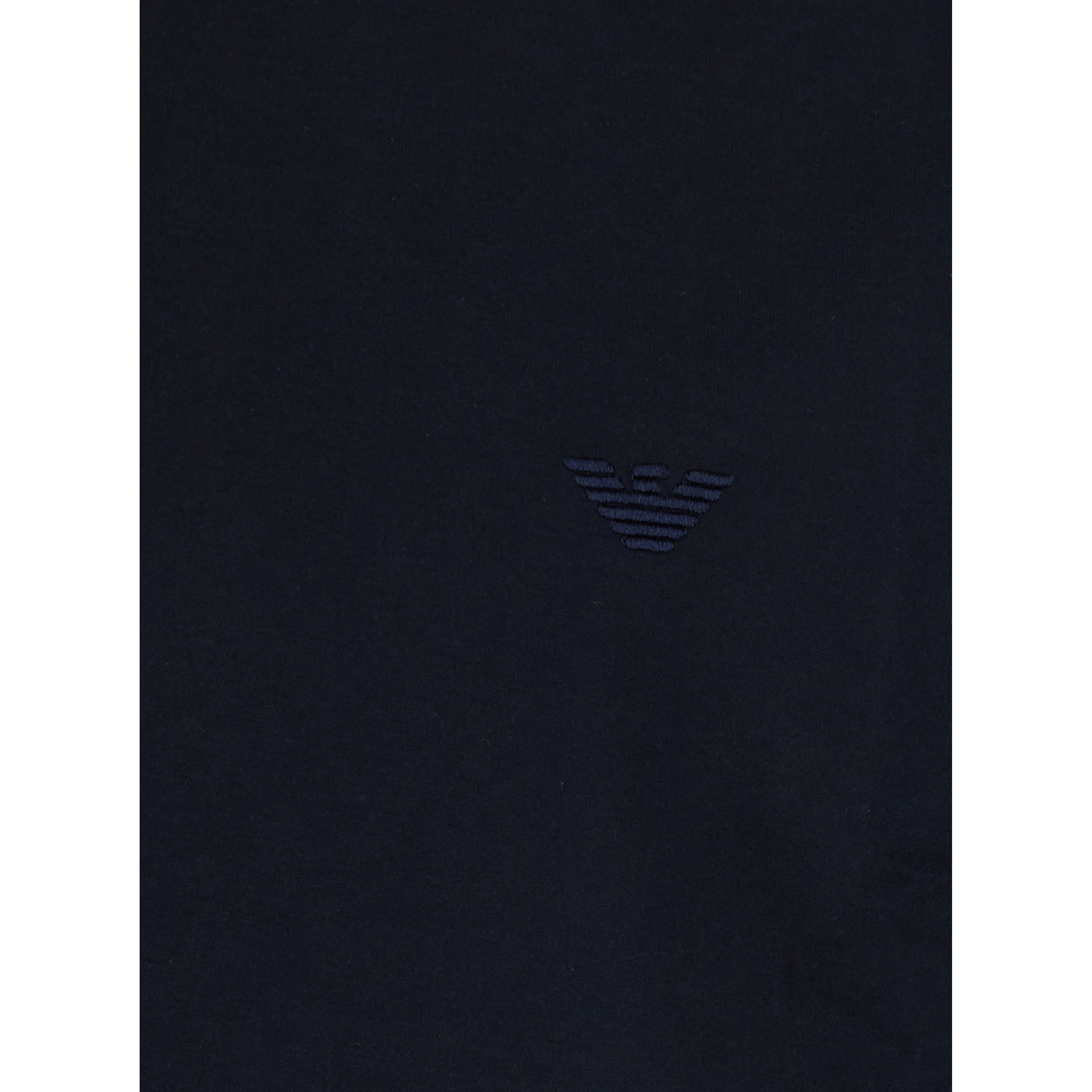 Blue Crew neck T-shirt with tone-on-tone logo embroidery on the front in cotton for men