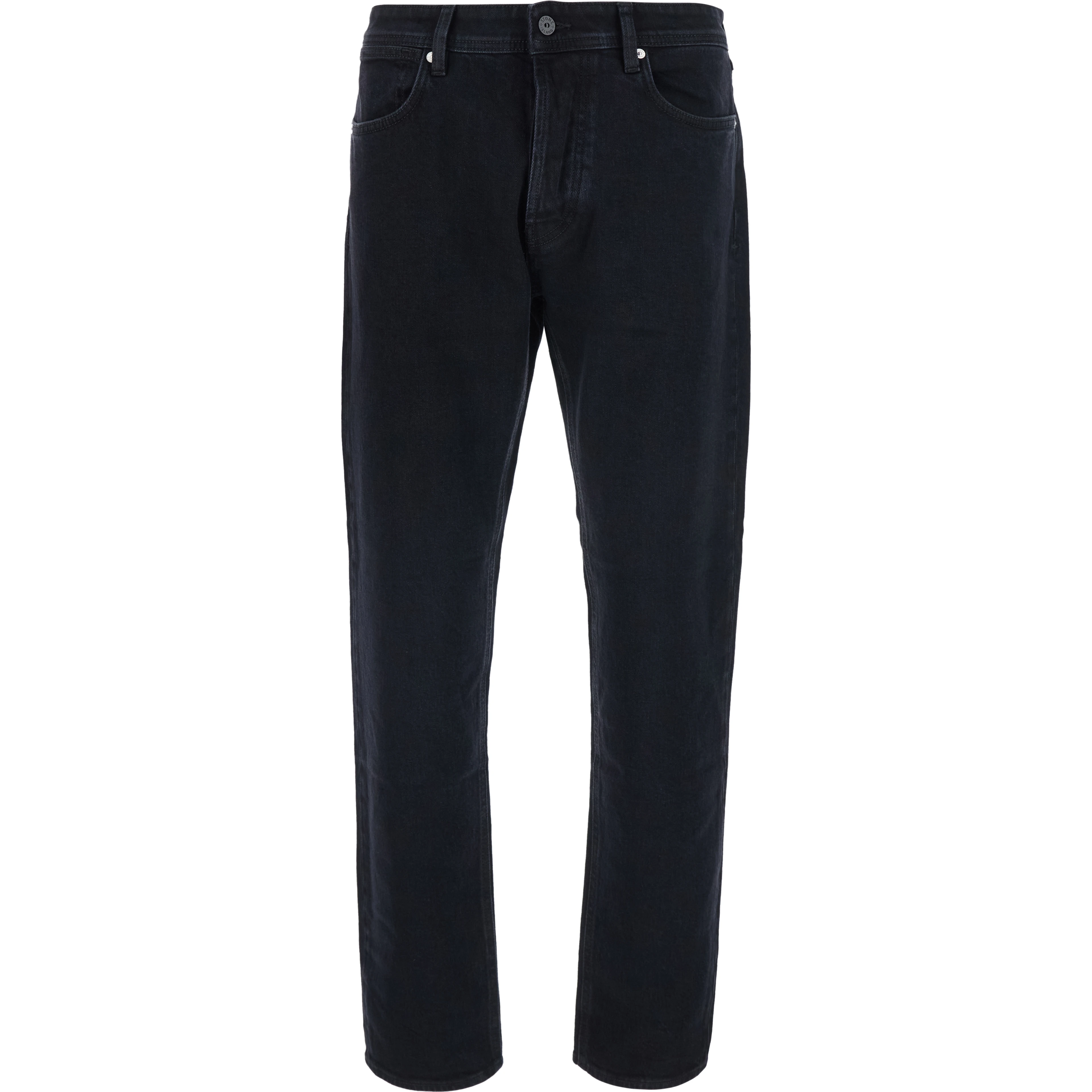 black Slim jeans with logo patch on the back in denim for men
