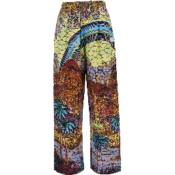 Multicolor Pants with Print and Tech Fabric, Women