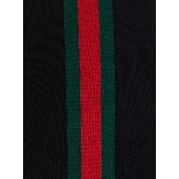 Blue Crewneck Sweater with Web Detail in Wool for Men