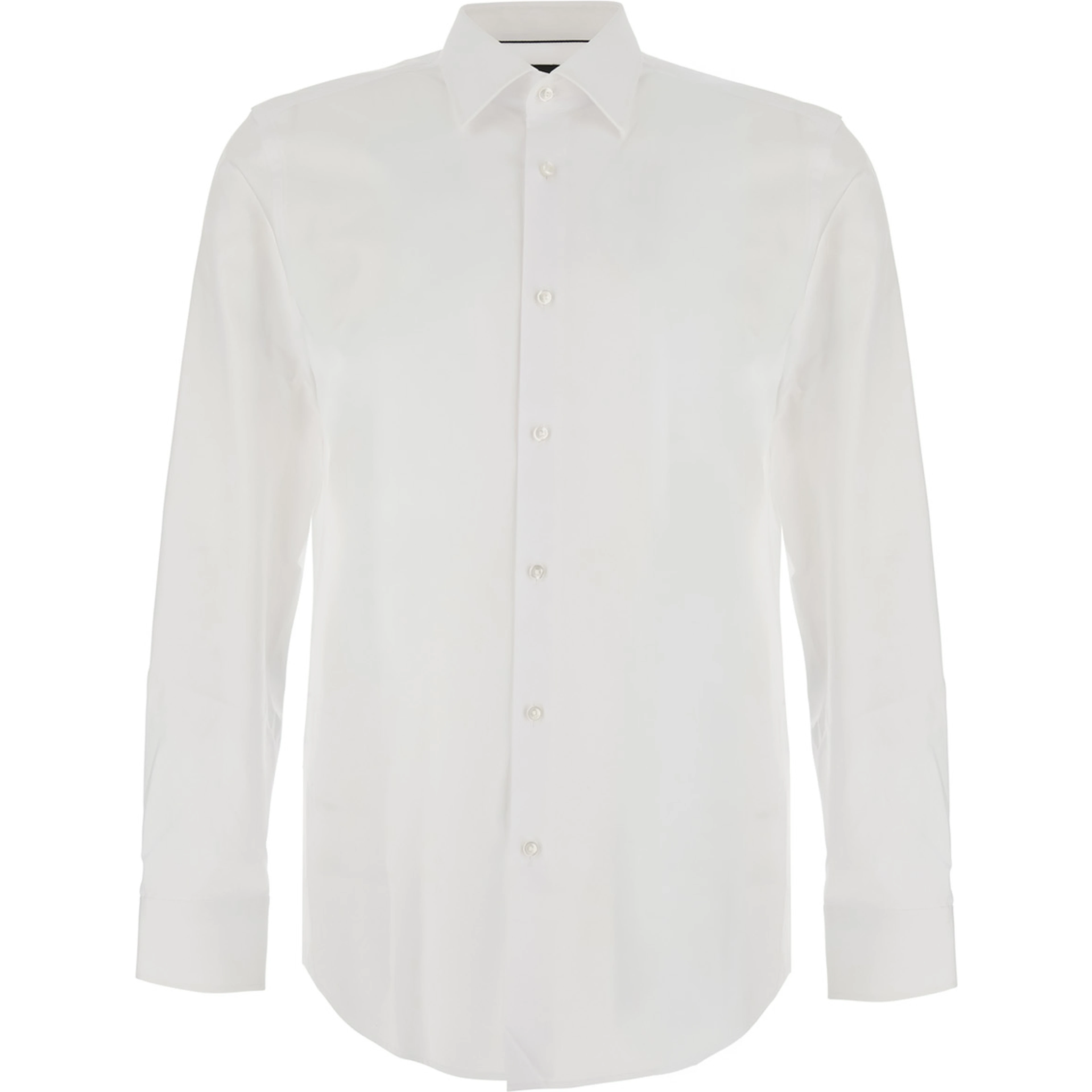 White Shirt with pointed collar and long sleeves in Cotton for Men