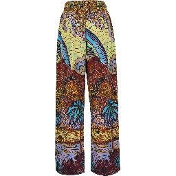 Multicolor Pants with Print and Tech Fabric, Women