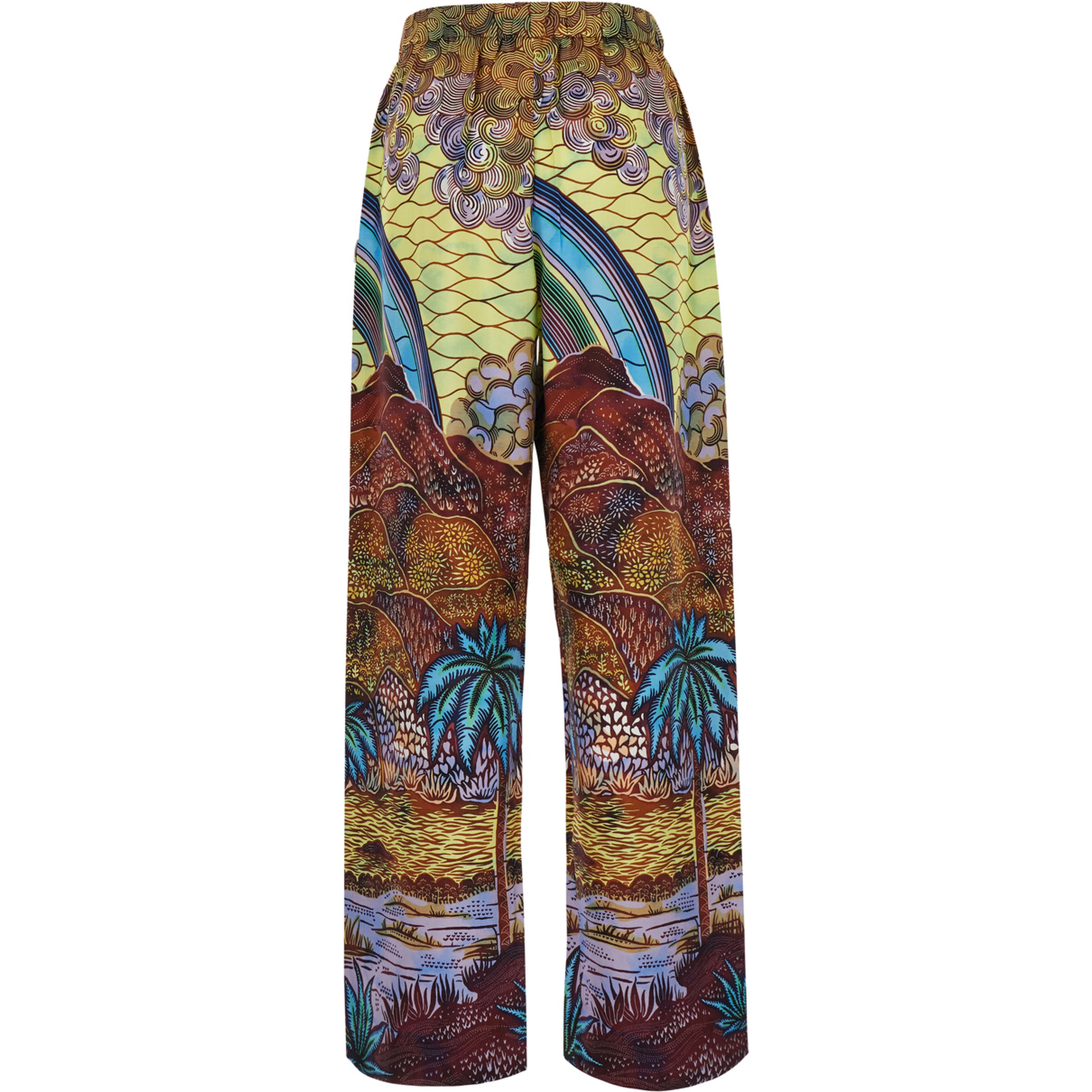 Multicolor Pants with Print and Tech Fabric, Women