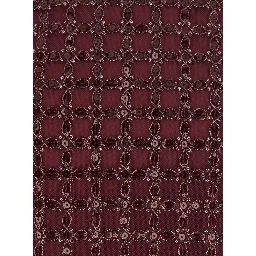 Bordeaux Long sleeveless dress with Halterneck and all-over sequins in Tech Fabric for Women