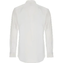 White Shirt with pointed collar and long sleeves in Cotton for Men