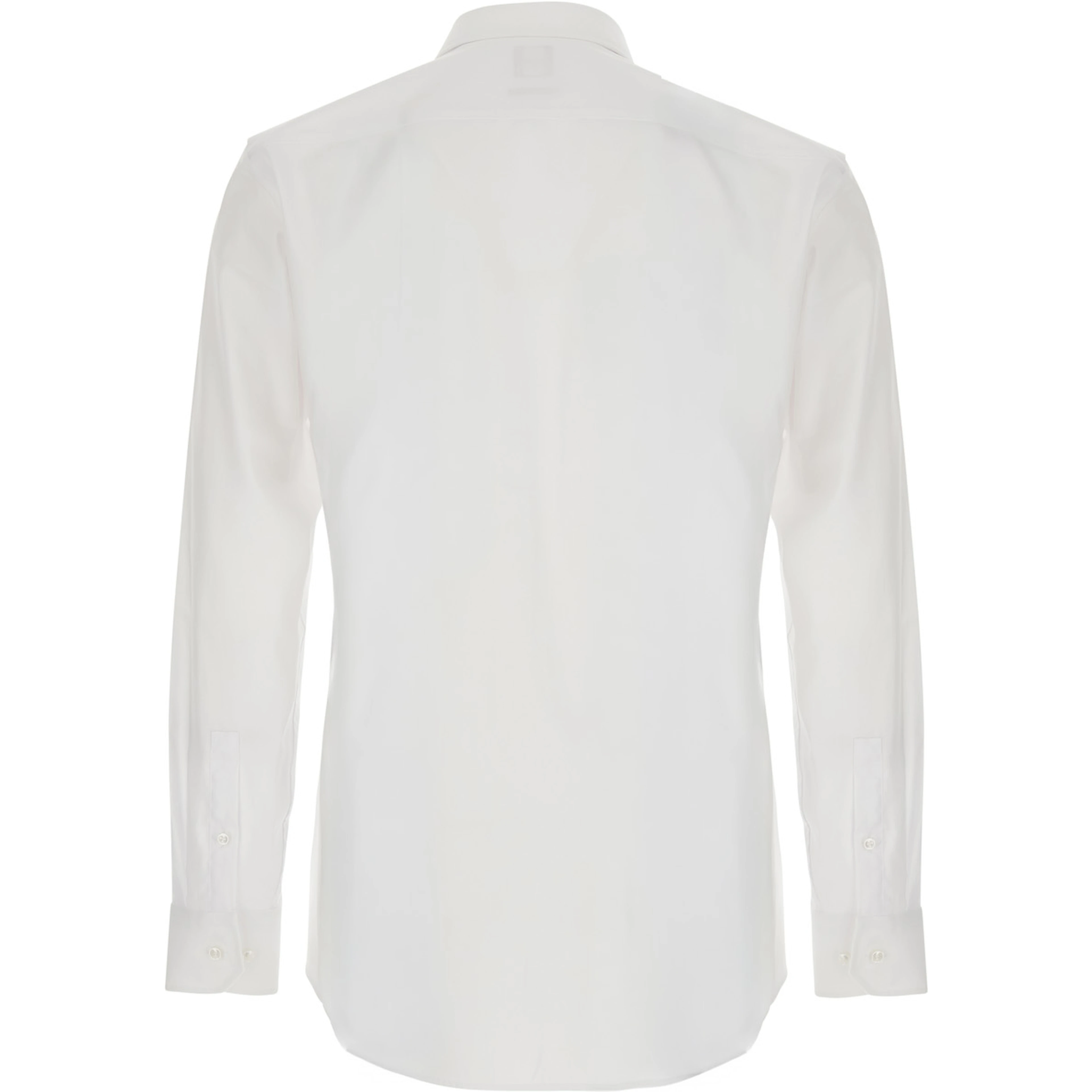 White Shirt with pointed collar and long sleeves in Cotton for Men