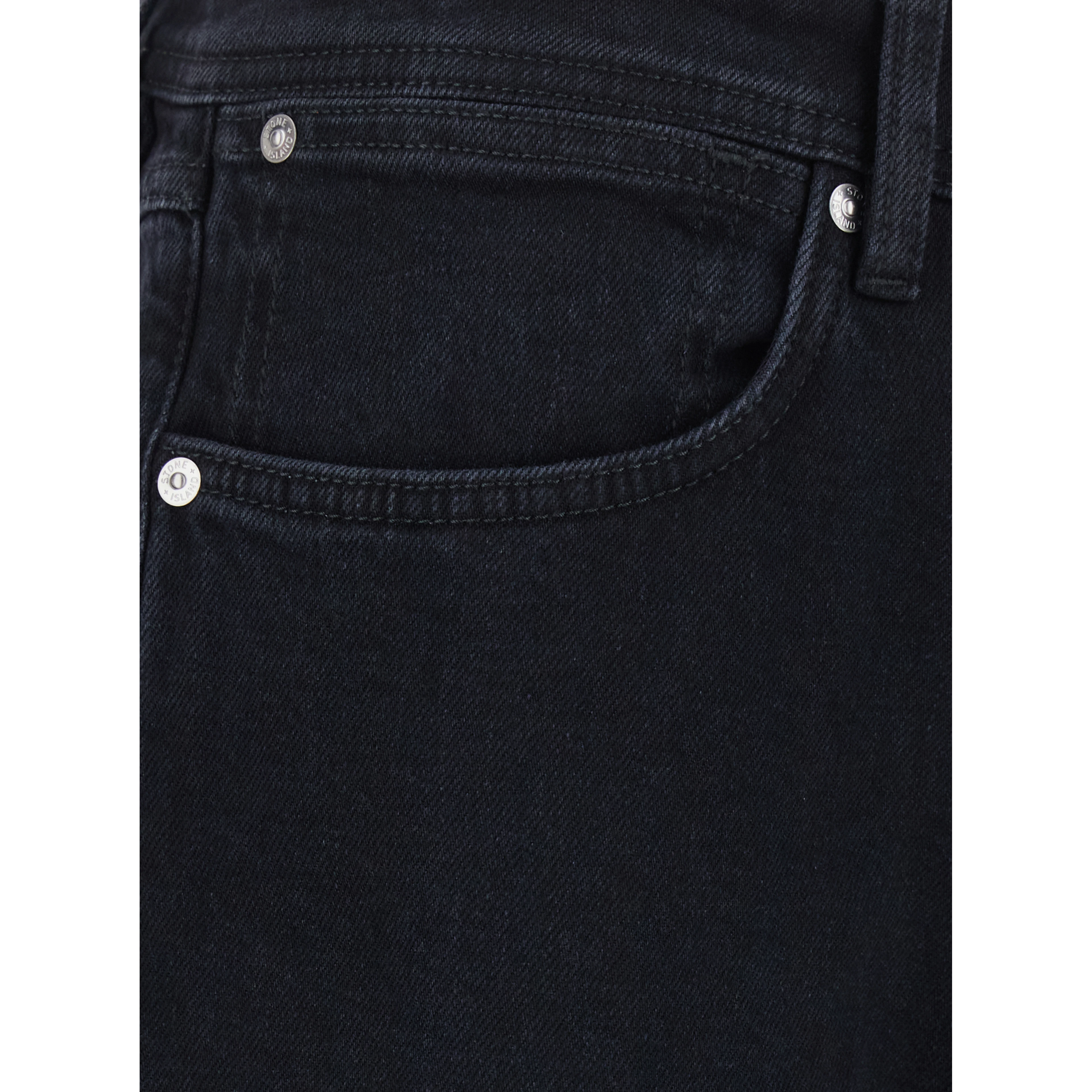 black Slim jeans with logo patch on the back in denim for men