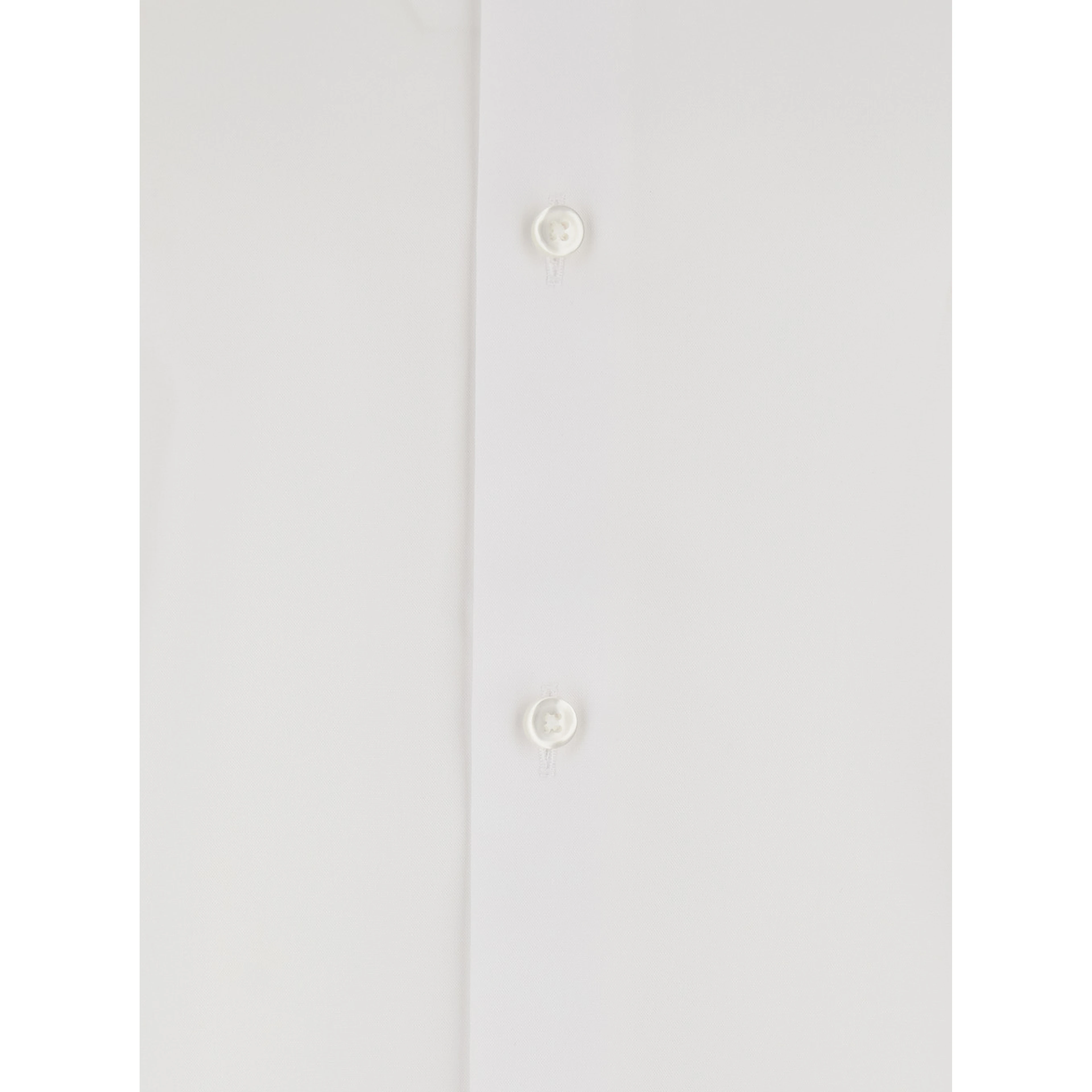 White Shirt with pointed collar and long sleeves in Cotton for Men