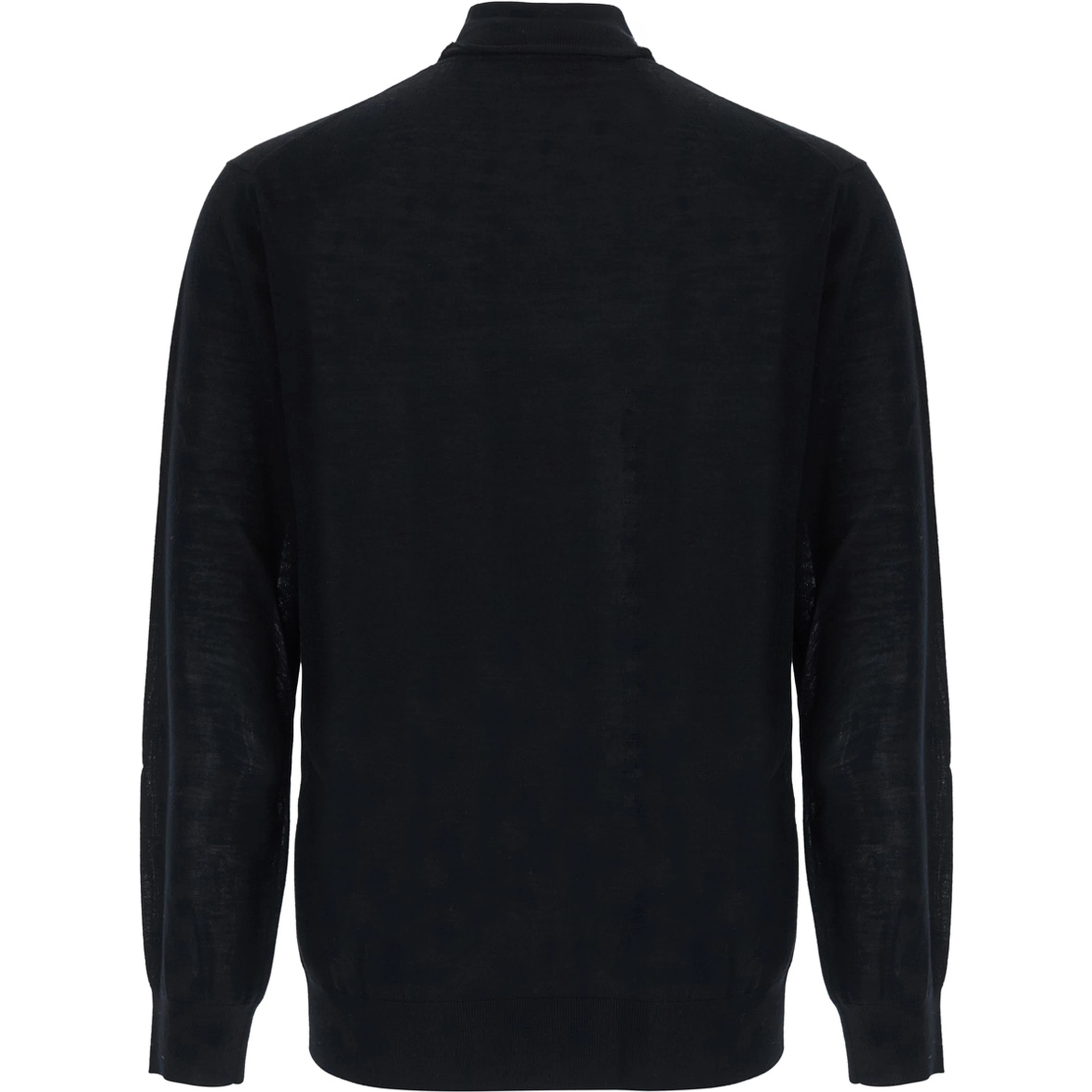 Black  Turtleneck Sweater in Wool for Men