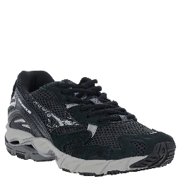 WAVE RIDER 10 Shoes with cushioning sole, Tech Fabric, Black, unisex