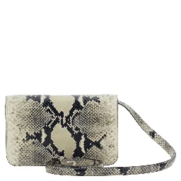 multicolor Crossbody bag with T-lock closure and python print in leather for women