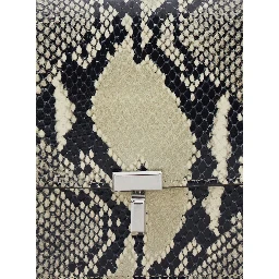 multicolor Crossbody bag with T-lock closure and python print in leather for women